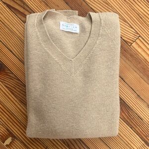 Elegant Tan V-Neck Sweater